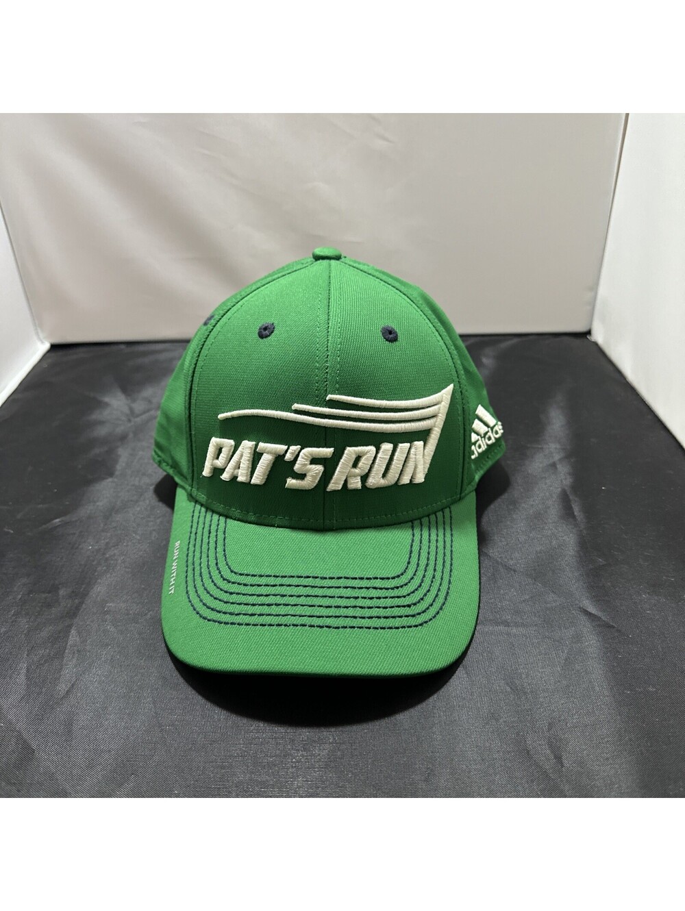 Pat's Run Adidas Flexfit Hat Size S/M Pat Tillman Foundation Green Cap